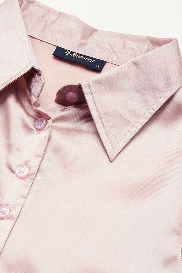 Peach Satin Shirt