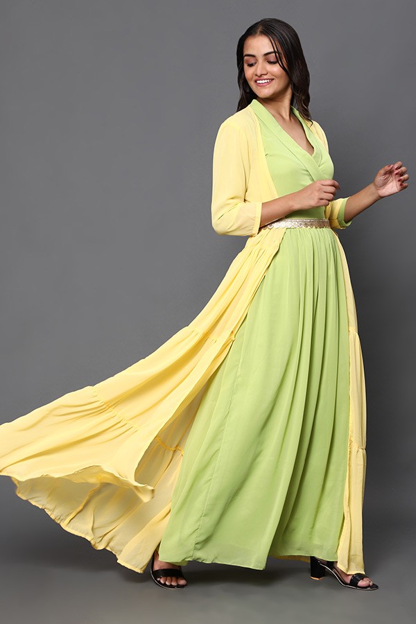 Colourblocked Maxi Dress