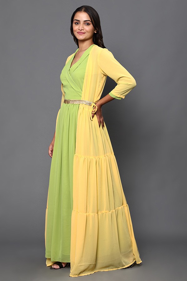 Colourblocked Maxi Dress