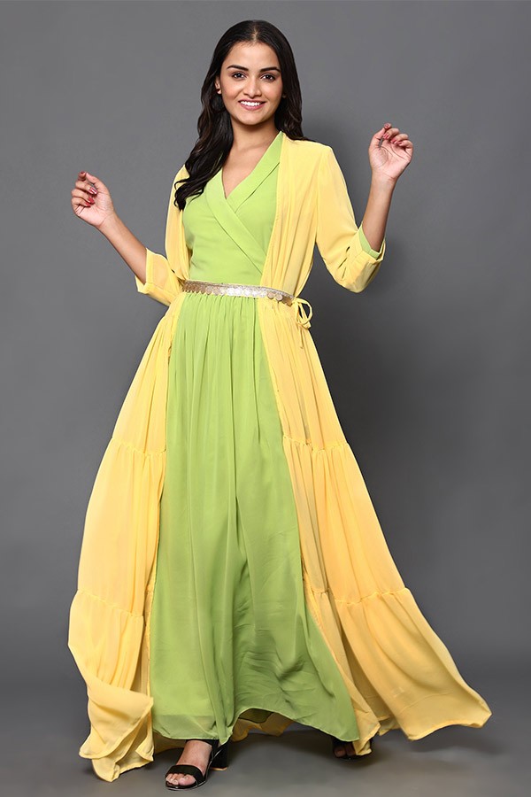 Colourblocked Maxi Dress