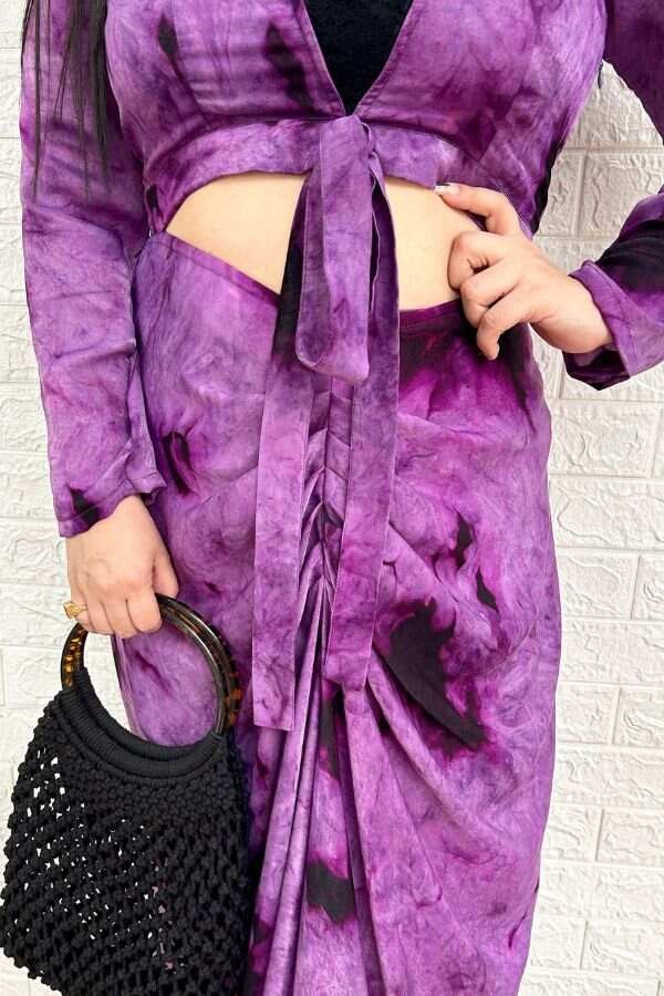 Purple Draped Dress