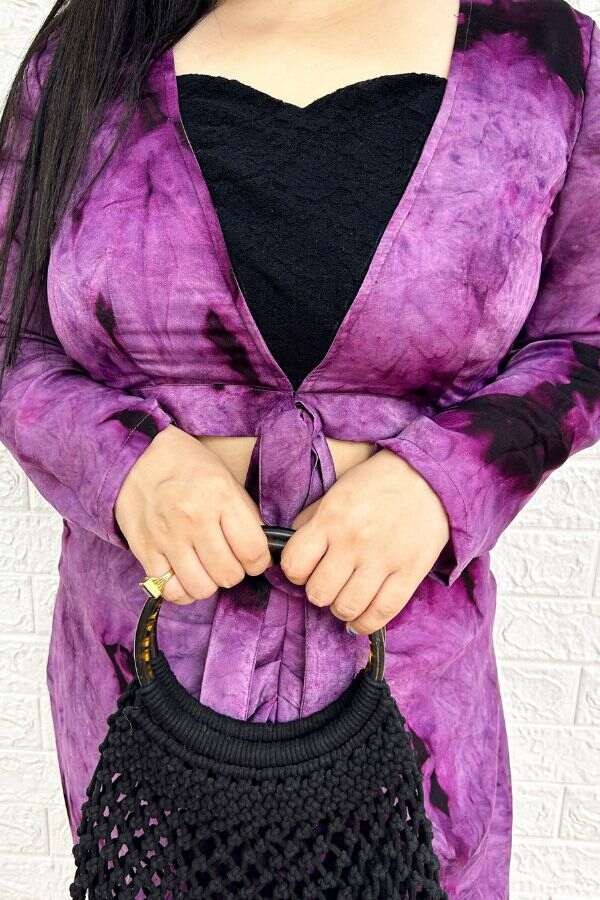 Purple Draped Dress