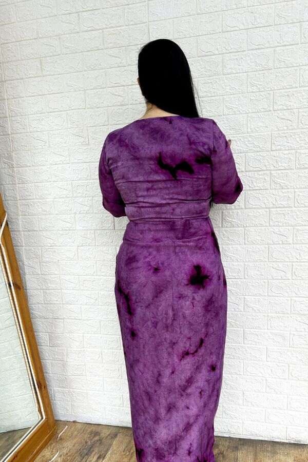 Purple Draped Dress