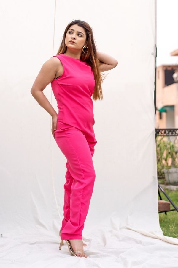 Hot Pink Jumpsuit