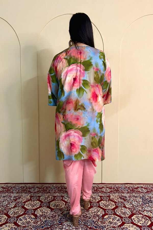 Floral Fantasy Kaftan Suit