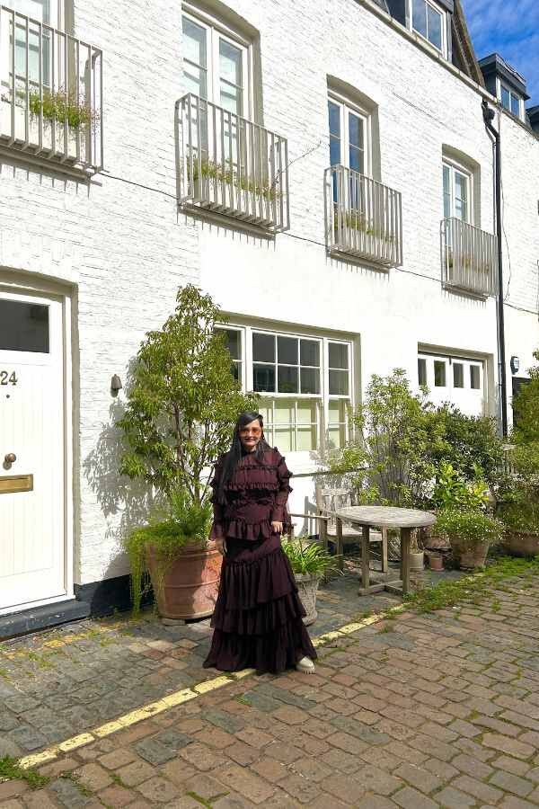 Rustic Charm Frilled Dress