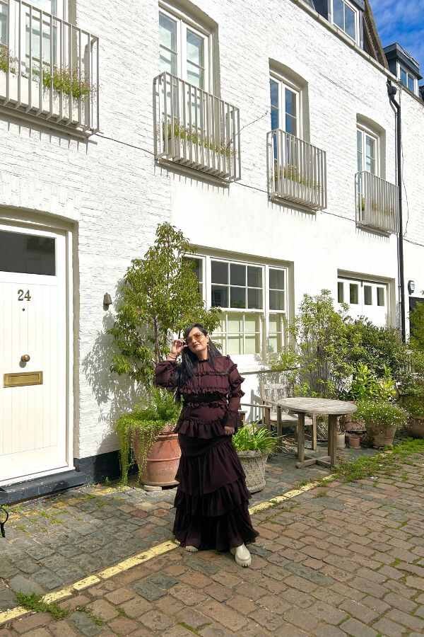 Rustic Charm Frilled Dress